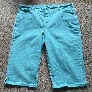 Gloria Vanderbilt Aqua Denim Bermuda Shorts
